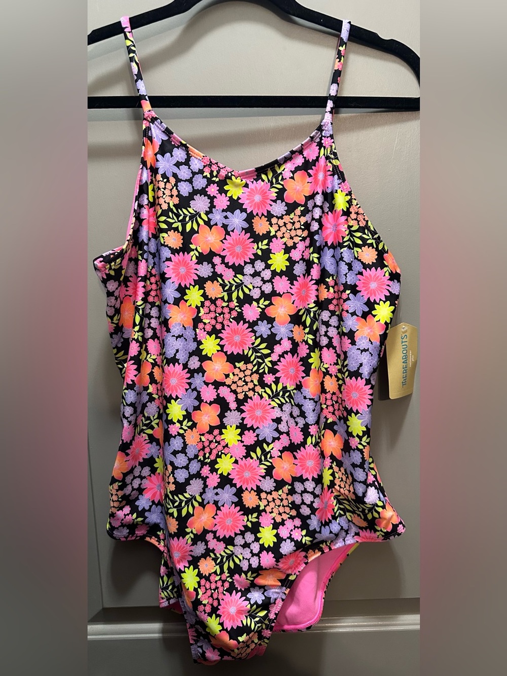 Thereabouts Size 3XL (22.5 P) Girls’ Floral Swimsuit NWT
